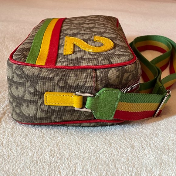 ❌SOLD❌ CHRISTIAN DIOR Monogram Trotter No. 2 Rasta Bag - Picture 4 of 16